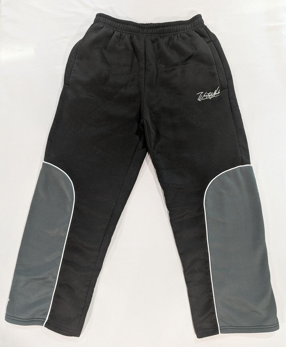 Sweatpants Mens 30 Black Gray Fleece Colorblock Elastic Waist Pockets Athletic